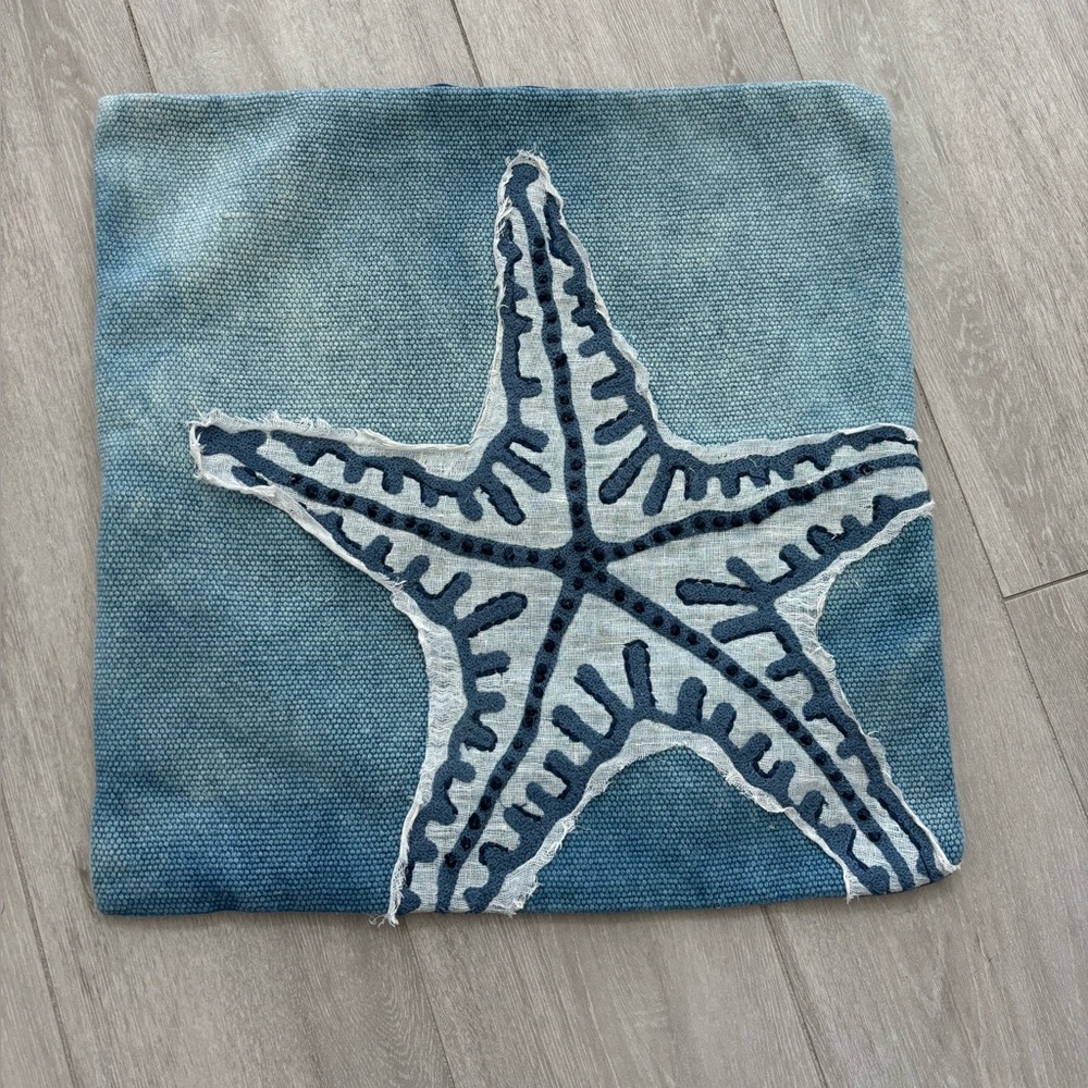 Pottery Barn Blue Starfish Towel